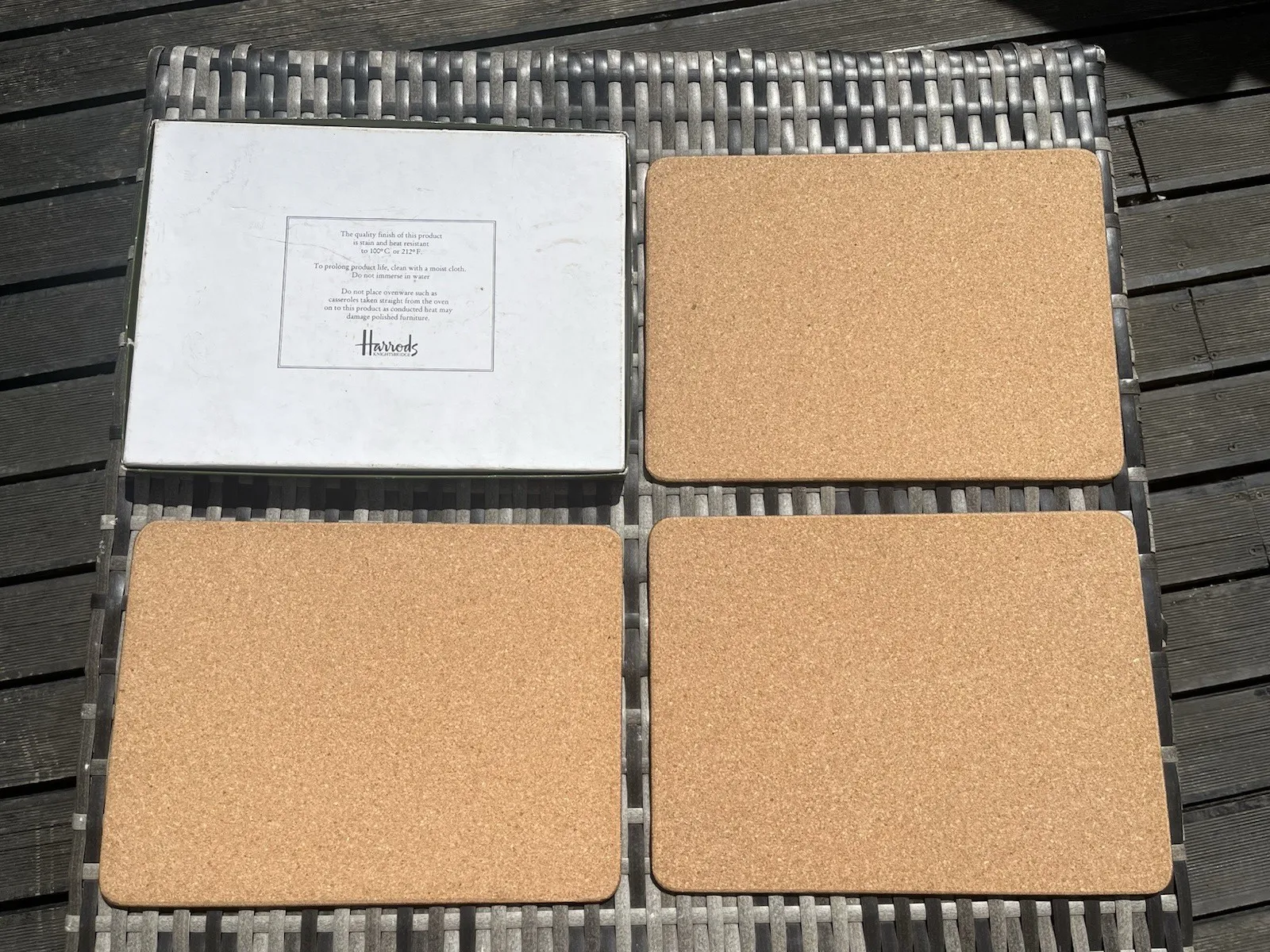 Set Of 3 Boxed Harrods Black & White Scotty Dog Westie Terrier Table Placemats photo vinterior