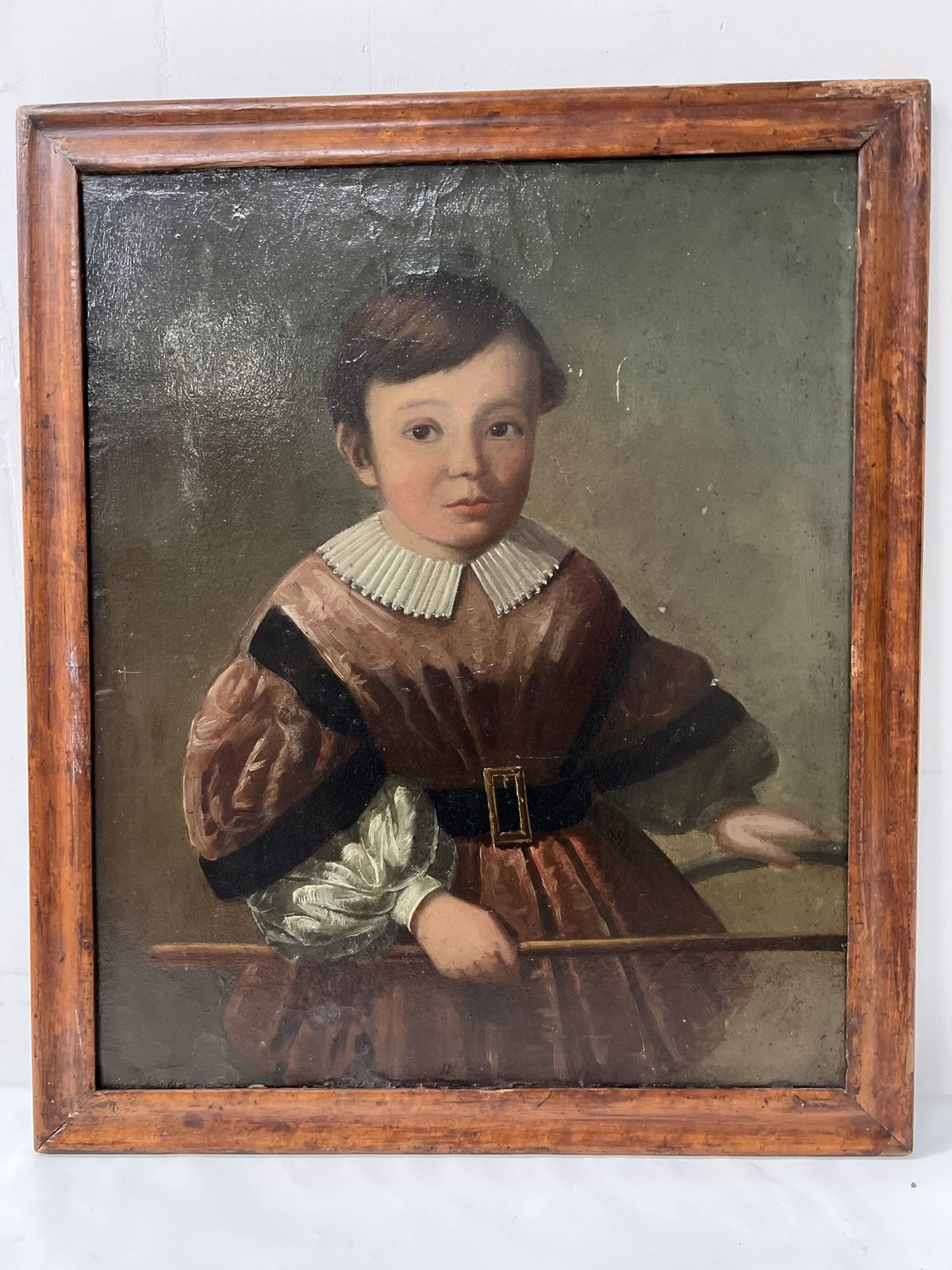 photo for sale Oil On Canvas Depicting A Young Child, 19th Century