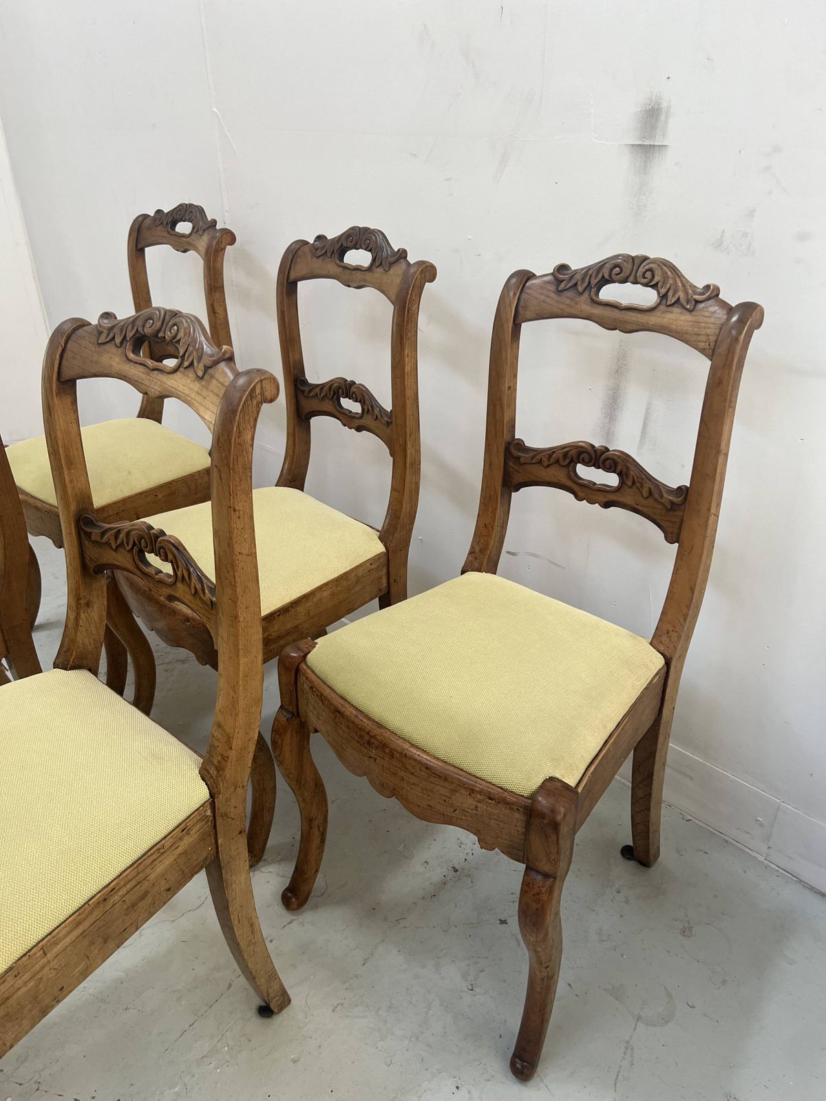 Page 1 Of 12 Set Of Six Louis Philippe Style Chairs In Cherry Wood, 19th Century photo 934.88