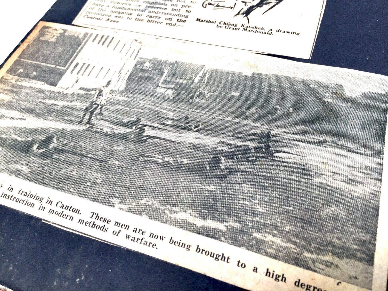 photo buy Antique Album Sketch Book With Ww2 Second World War Newspaper Cuttings C.1940