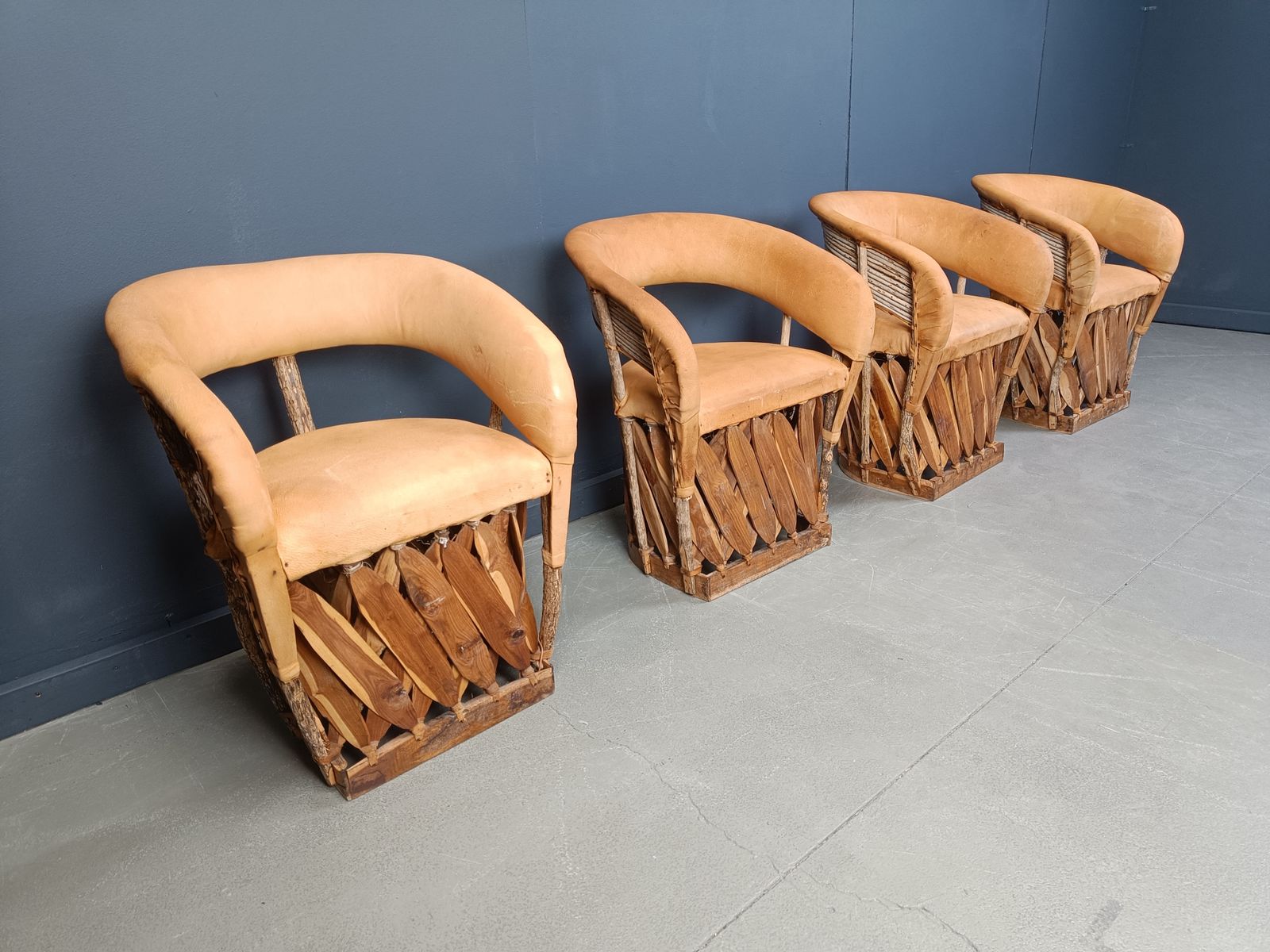 Vintage Art Populaire Mexican Dining Chairs Set Of 6, 1970s photo 1350.0