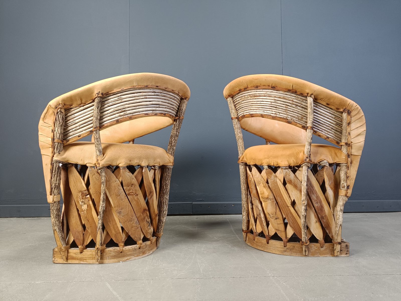 Vintage Art Populaire Mexican Dining Chairs Set Of 6, 1970s photo vintage