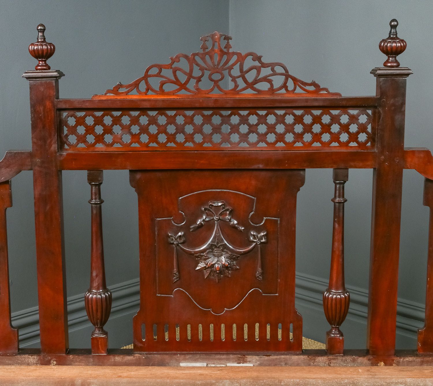 6950.0 Victorian Anglo Indian Colonial Raj Bombay 6ft Super King Teak Four Post Bed (Circa 1890) photo