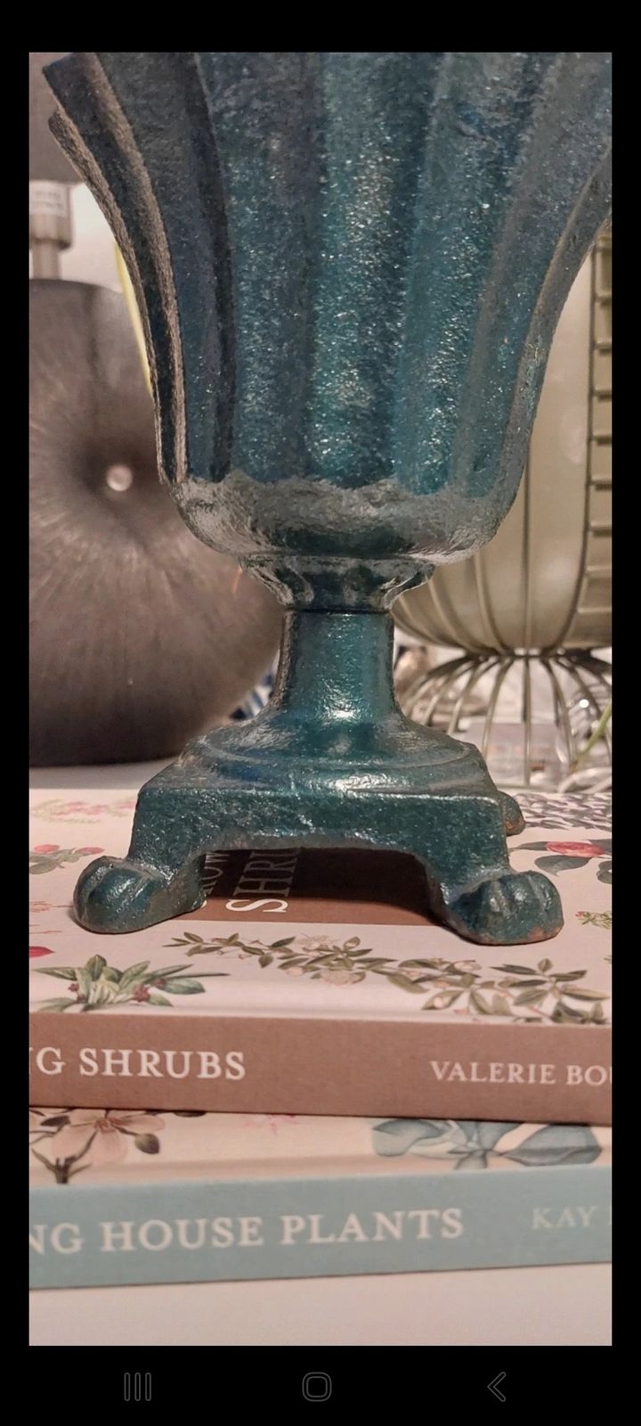 Vintage French Cast Iron Urn, Early 20th Century photo for sale