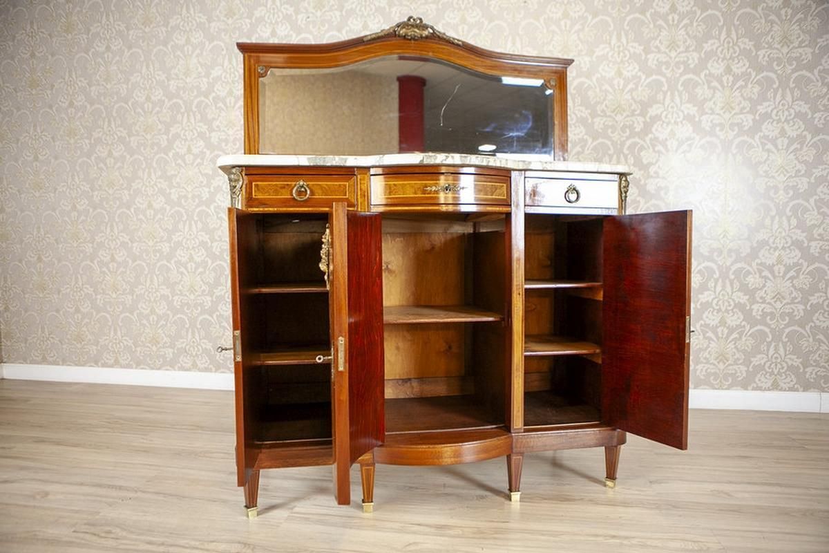 Stylish French Mahogany Buffet With Mirror, Late 19th Century photo 2530.0
