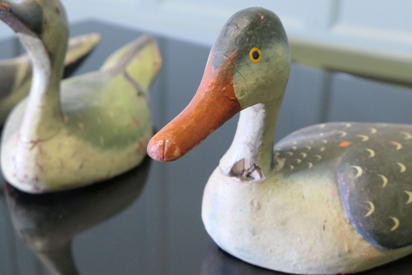 A Charming Collection Of Painted And Carved Decoy Ducks photo for sale