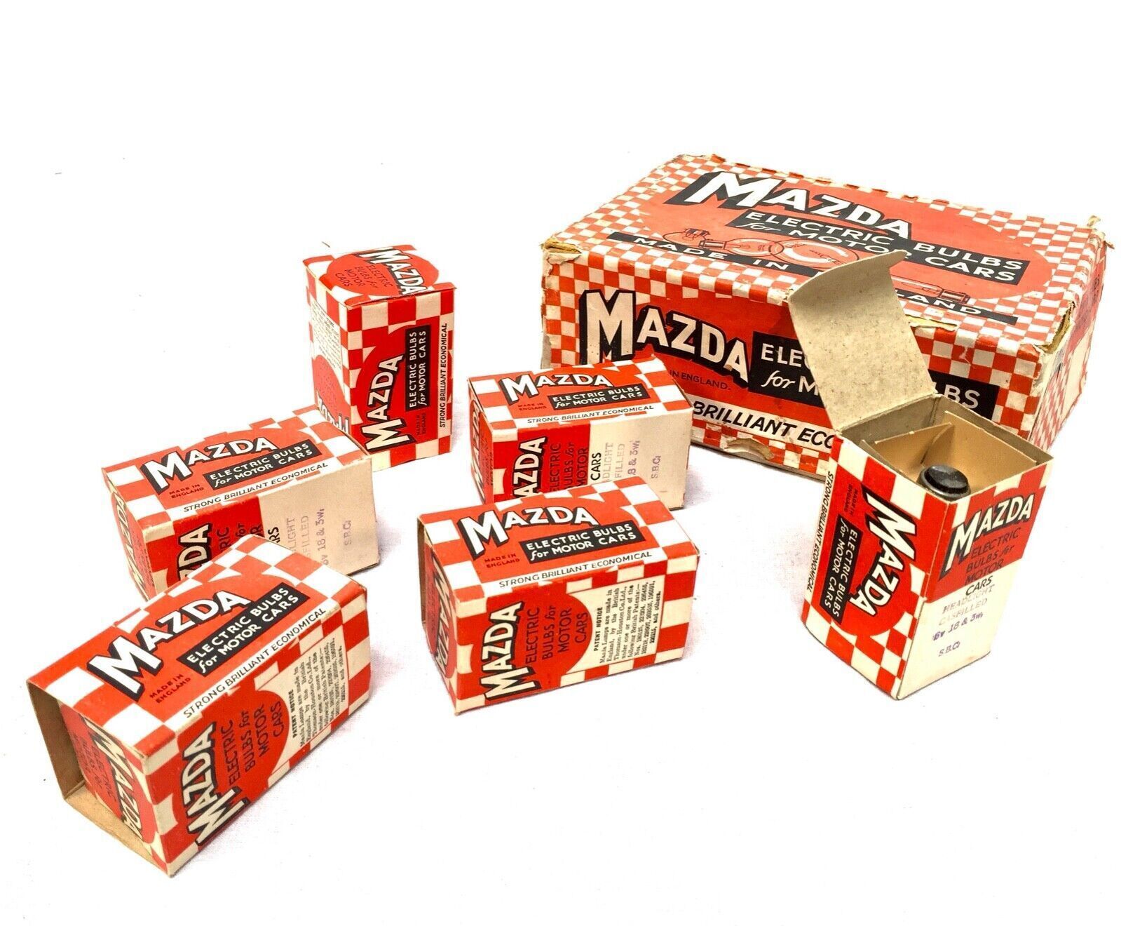 Antique Advertising   Mazda Electric Bulbs For Motor Cars / Vehicles Set In Box photo furniture