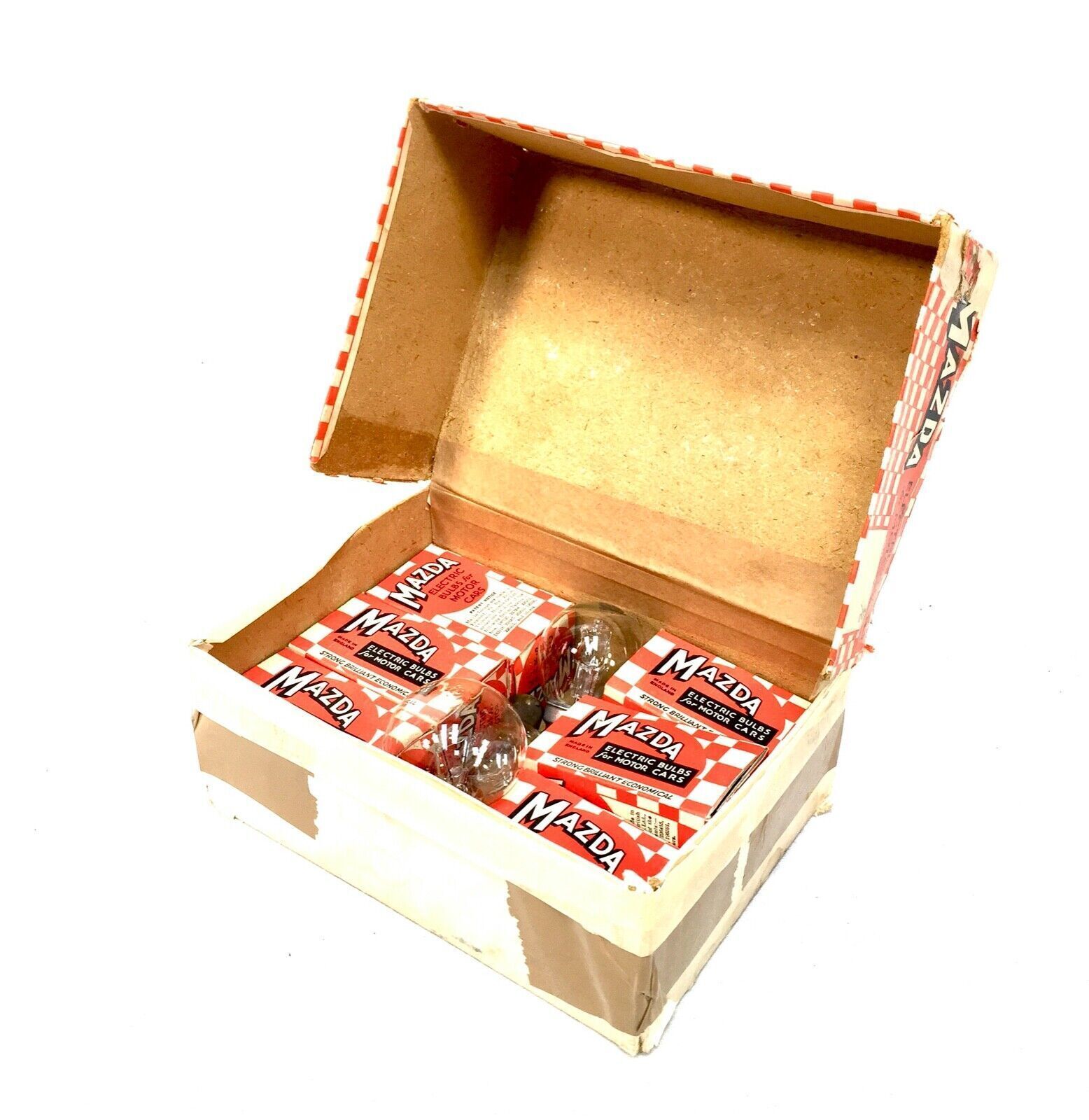 Antique Advertising   Mazda Electric Bulbs For Motor Cars / Vehicles Set In Box photo vintage