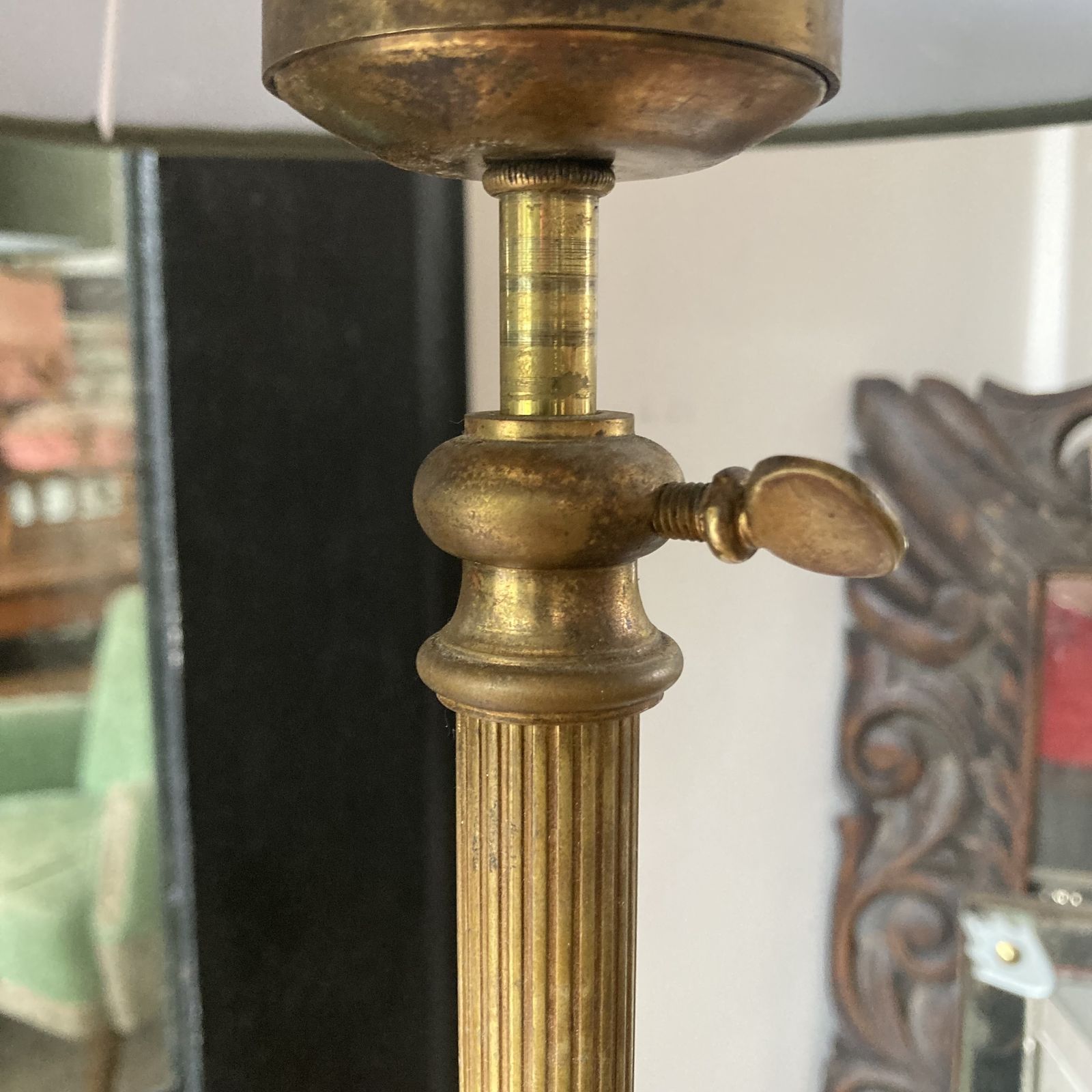 Swan Foot Brass Floor Lamp, 1950s photo 850.0