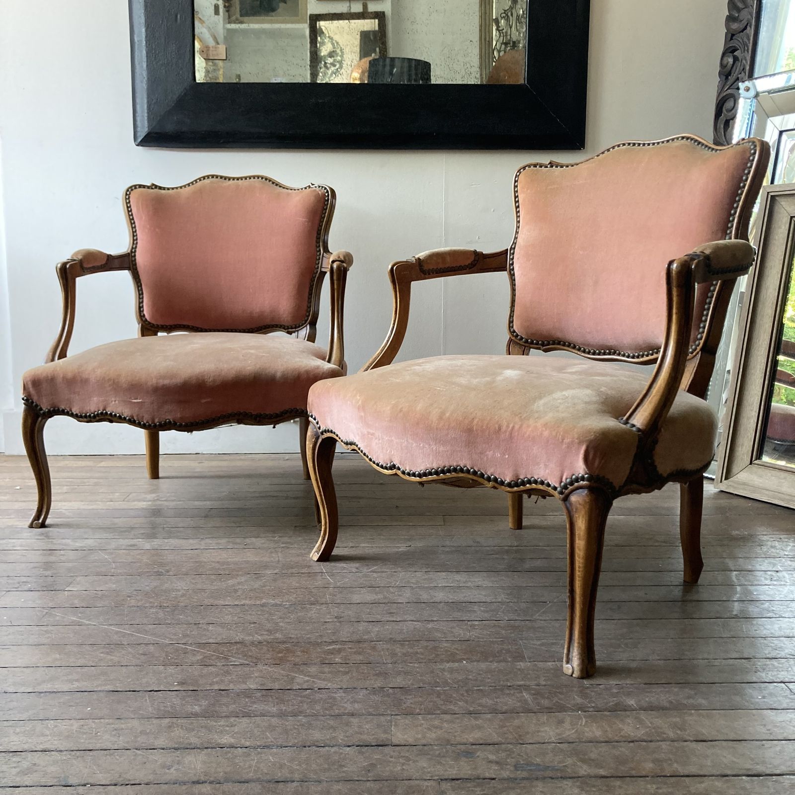 Pair Of French Open Armchairs, 1920s photo for sale