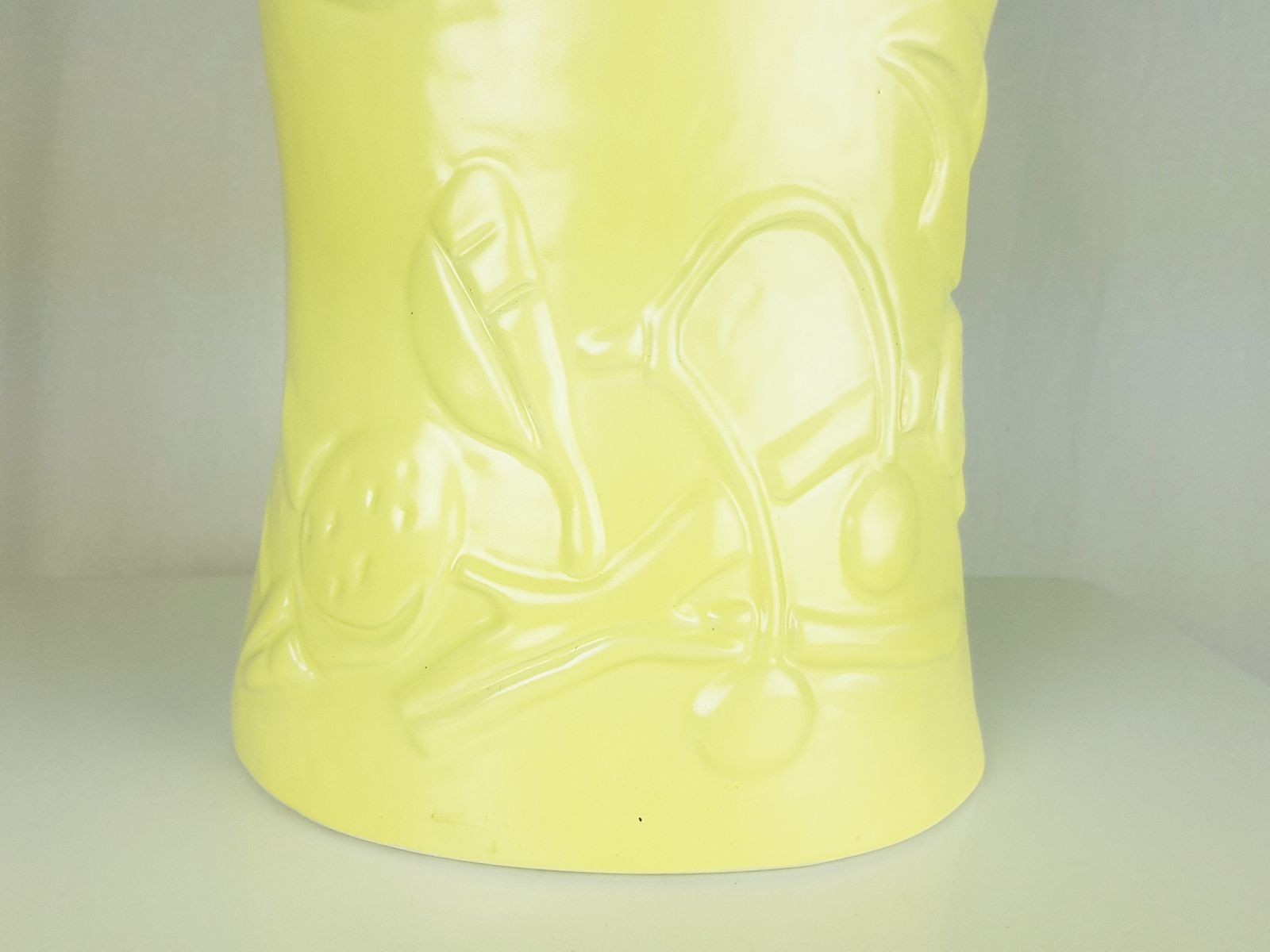 Home Decor Mid Century Yellow Ceramic Umbrella Stand By Antonia Campi For S.C.I. Laveno, 1949 photo