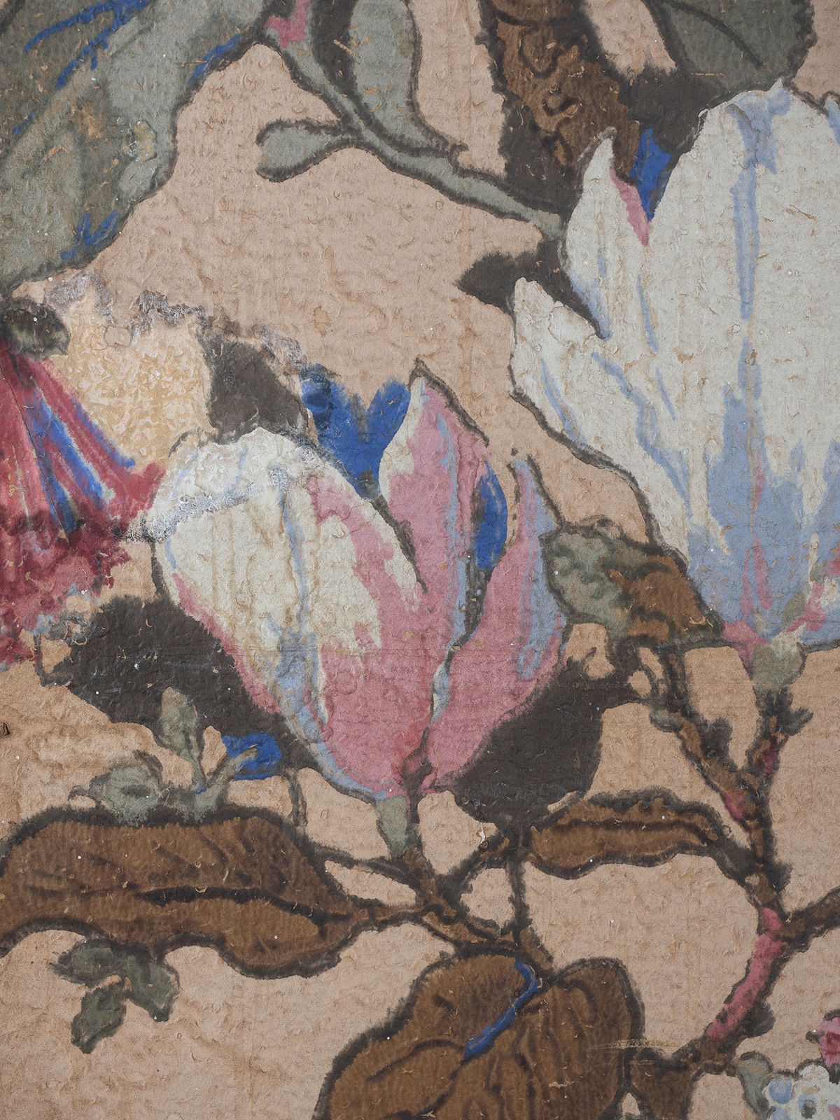 8500.0 Hand Painted 19th Century Chinoiserie Wallpaper Screen photo