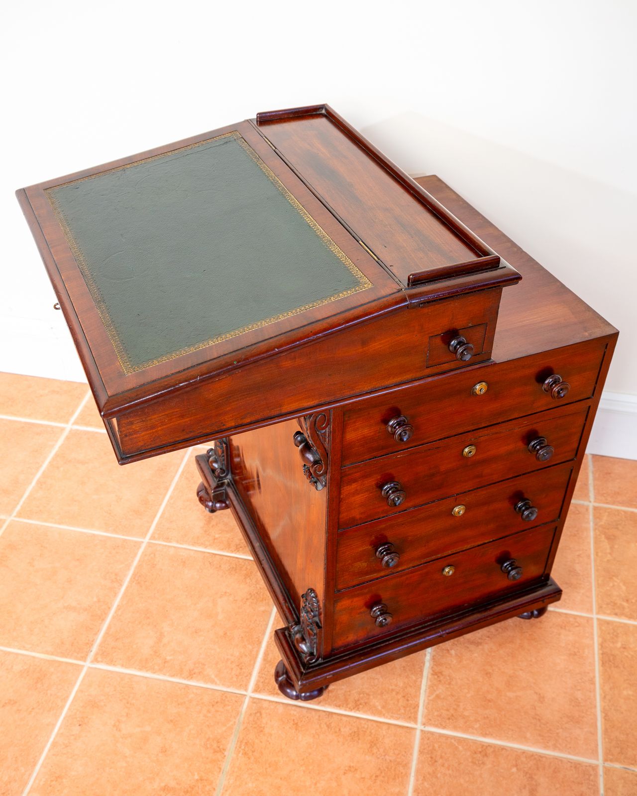Regency Davenport Desk 1830s Flame Mahogany Georgian Country House Freemans Of Norwich Fine Antiqu.E William Freeman photo vintage