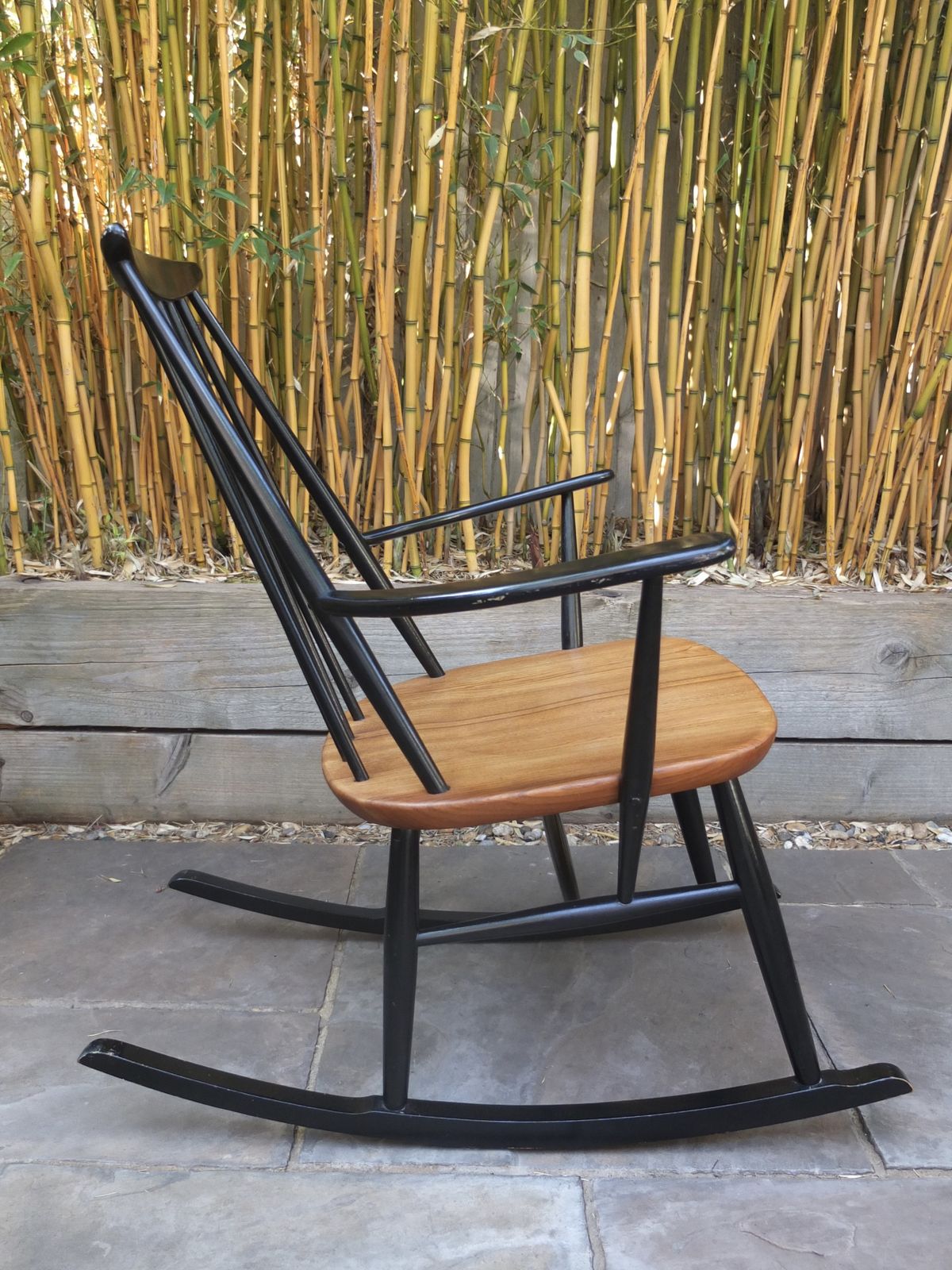 Mid Century Wooden Rocking Chair photo for sale
