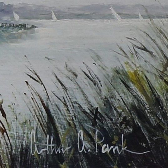 Oil On Board By Arthur A. Pank. Titled "Norfolk Broads" photo for sale