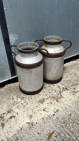 Antique Aluminium Milk Churns photo 125.0