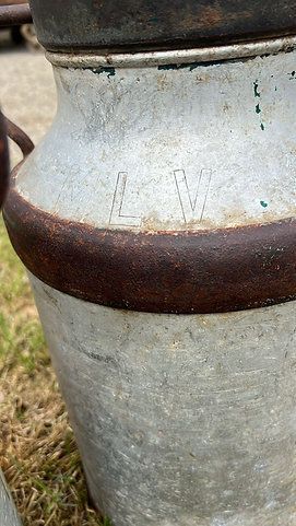 Antique Aluminium Milk Churns photo buy