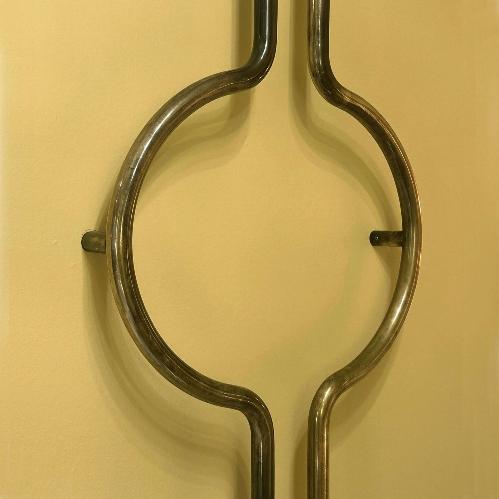 Elongated Tubular Push And Pull Brass Double Door Handles photo 4950.0
