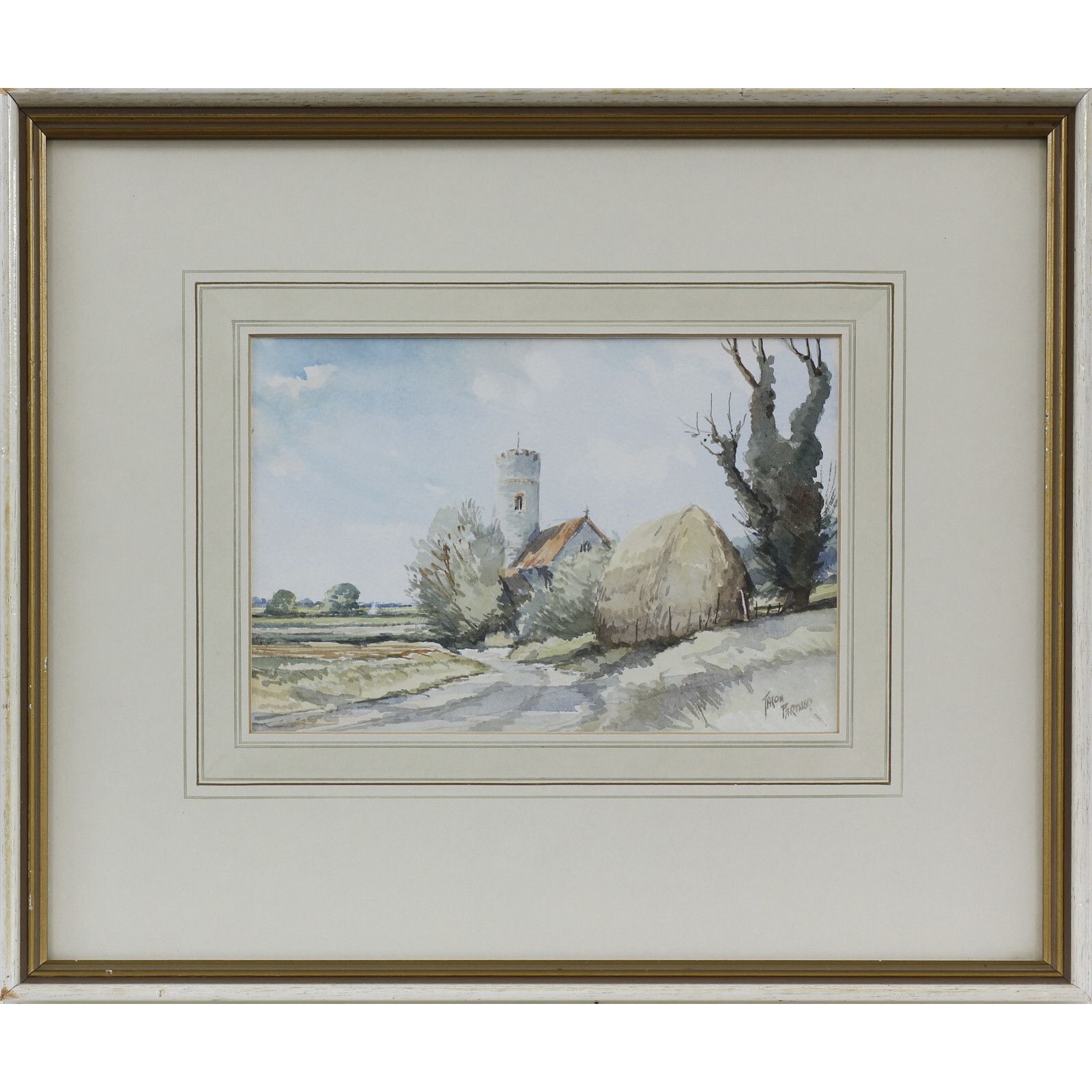 Watercolour By Jason Partner. The Round Tower Church