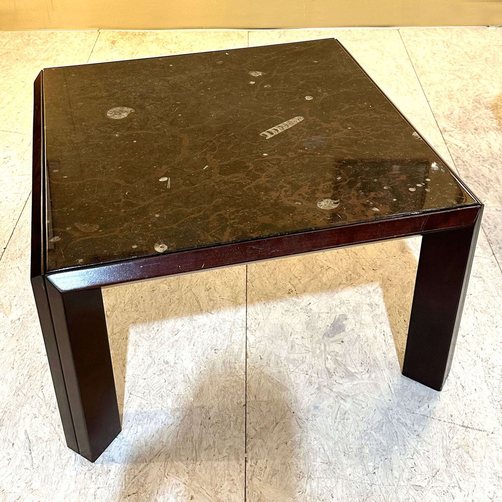 Pair Of Fossil Stone Coffee Tables By Ronald Schmitt photo vinterior