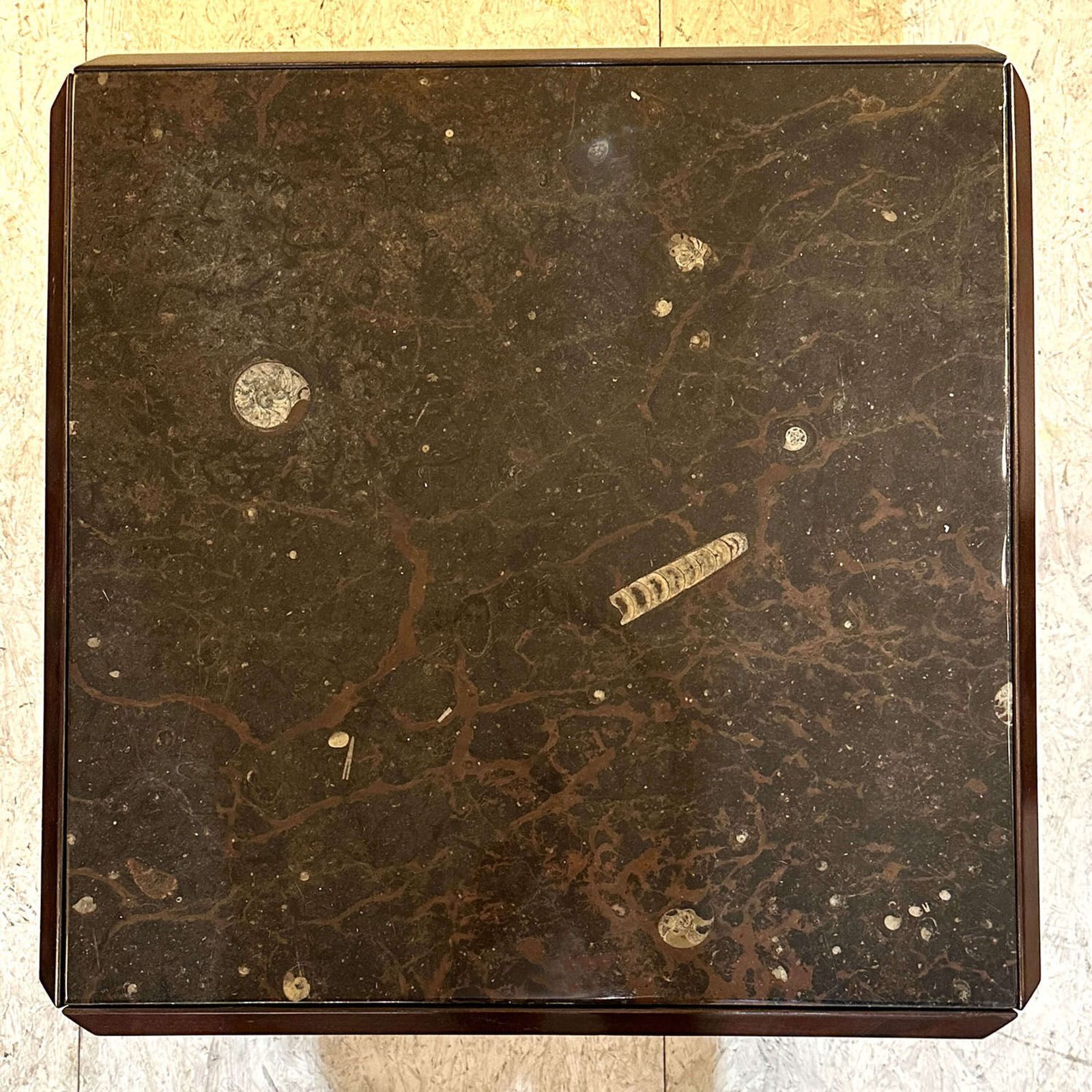Pair Of Fossil Stone Coffee Tables By Ronald Schmitt photo buy