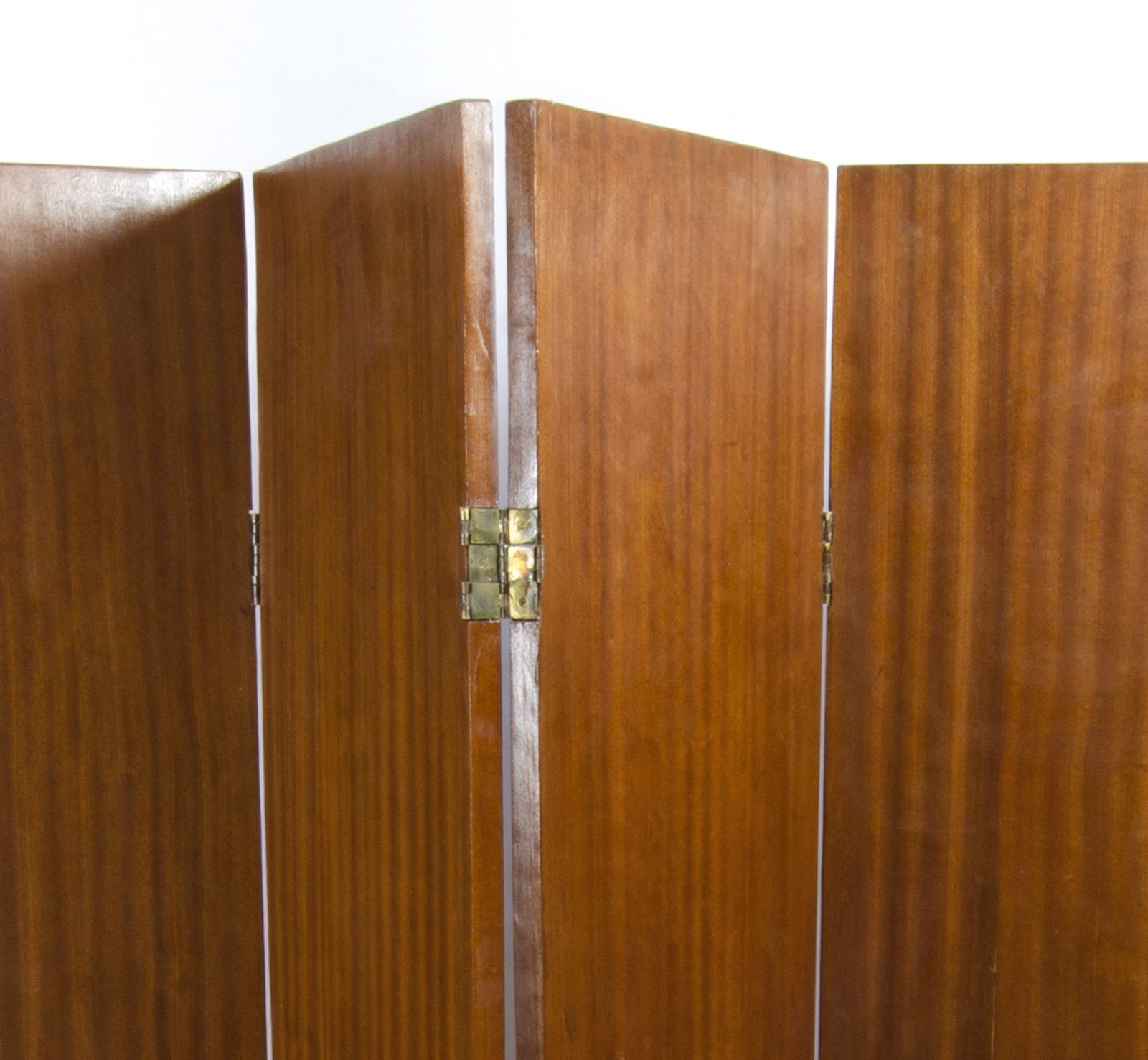 1930s Art Déco 4 Pannel Straw Marquetry Folding Screen Designed By Jean Michel Frank For Comte S.A., Argentina photo for sale
