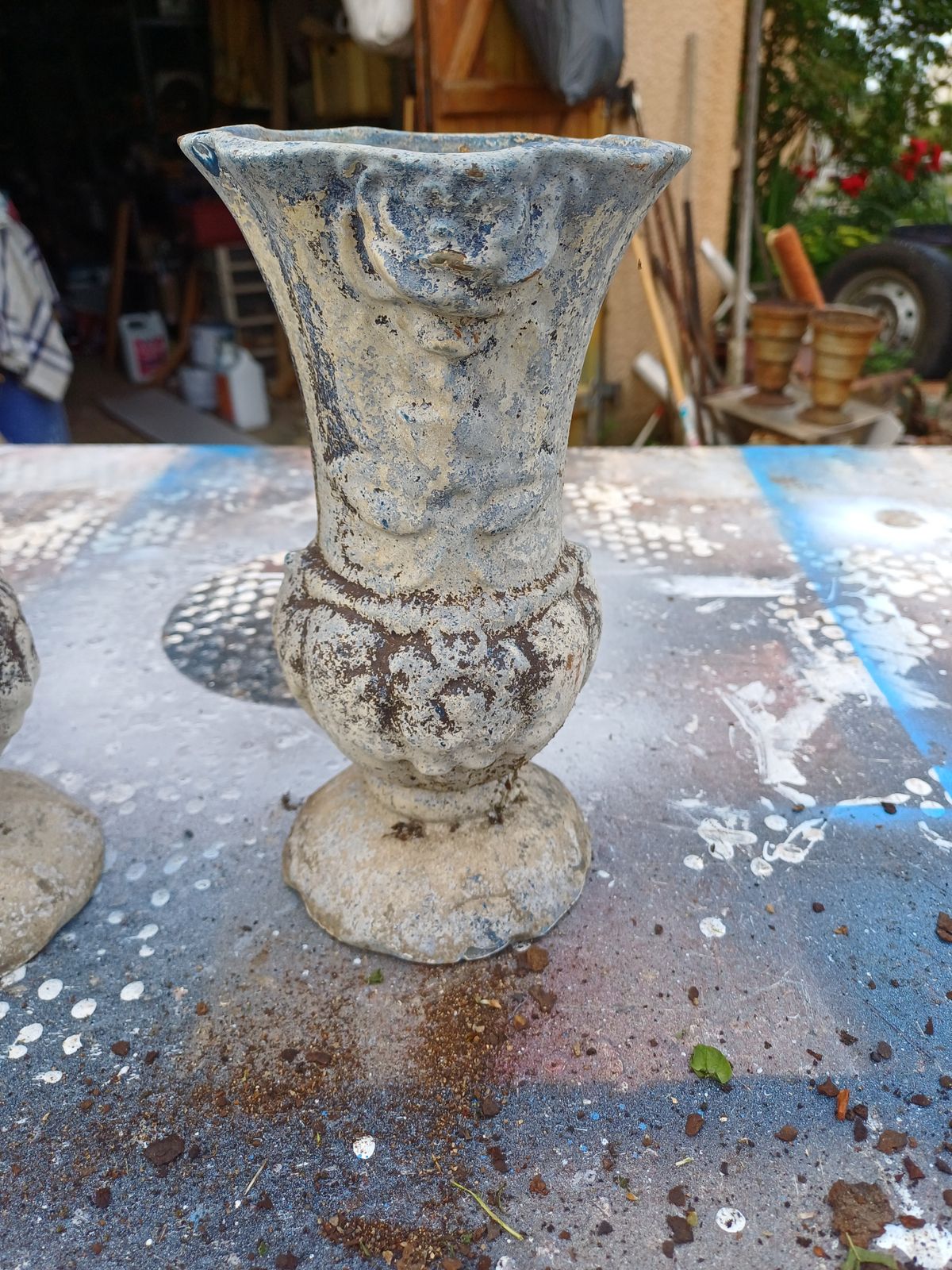 Pair Of Cast Iron Vases 1900 From Charleville Mézières photo furniture