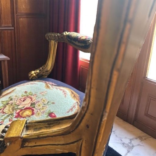 Pair Of Antique Giltwood & Gesso Fauteuil Armchair Louis XVI Style Needlepoint photo Furniture