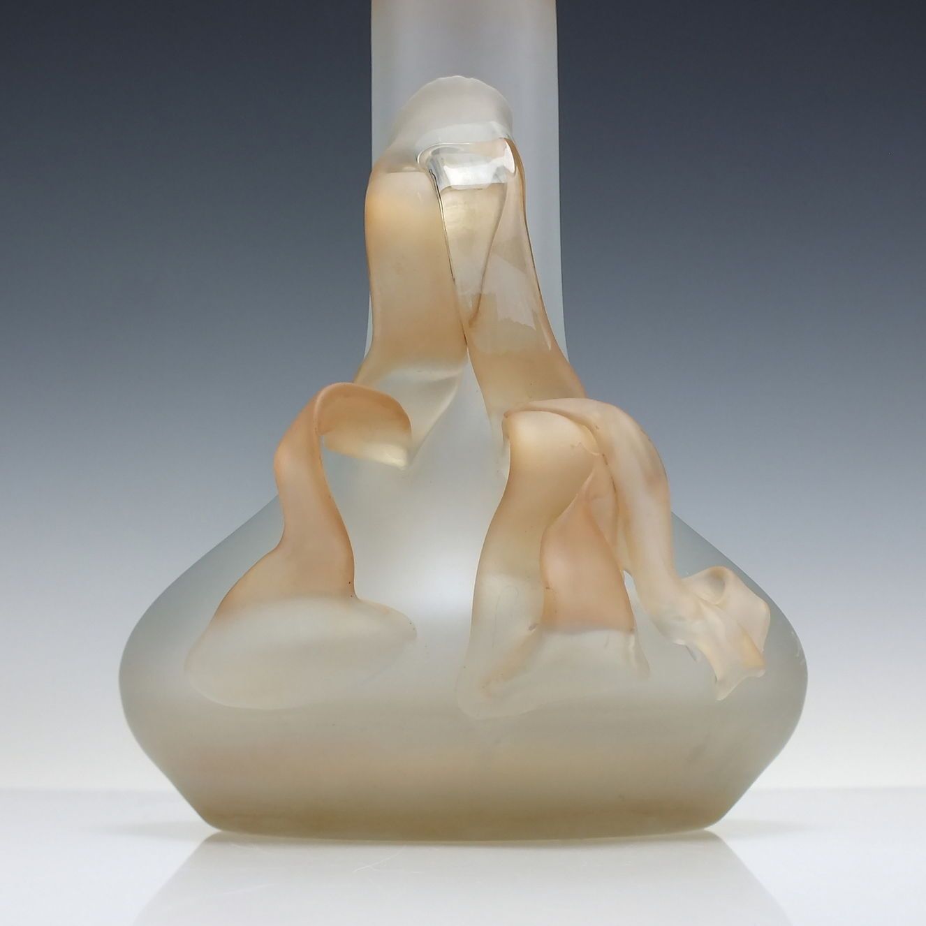 French Art Nouveau Queens Burmese Glass Claret Jug Decanter C1920 photo Home Decor