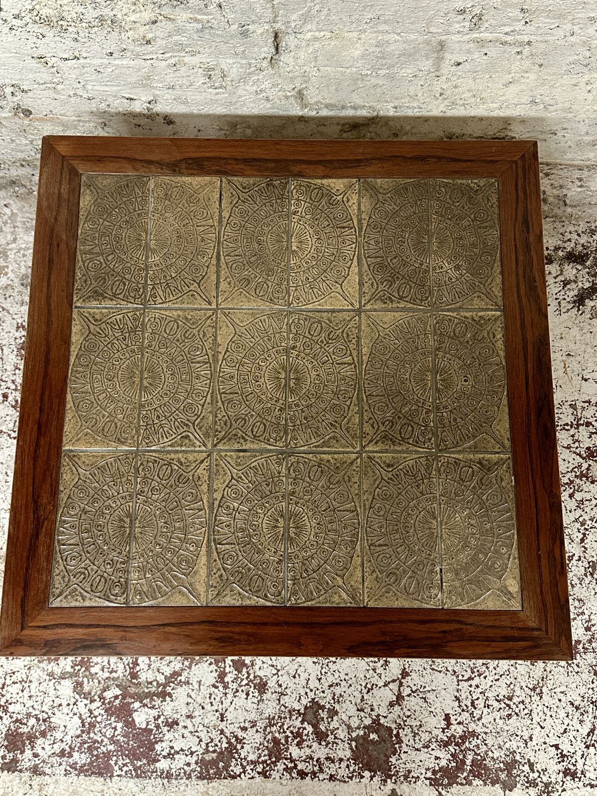 Mid Century Trioh Of Denmark Rosewood & Tile Coffee Table Beautiful Retro Design photo buy