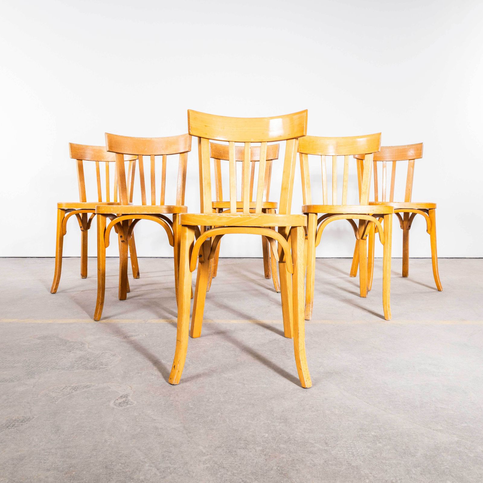 1950’s Baumann Blonde Oak Bentwood Dining Chair – Set Of Four photo buy