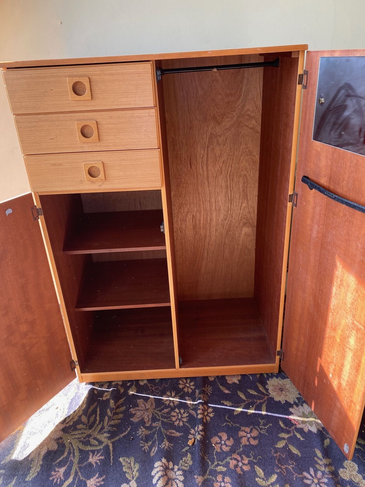 Art Deco Schreiber Small Wooden Wardrobe photo for sale
