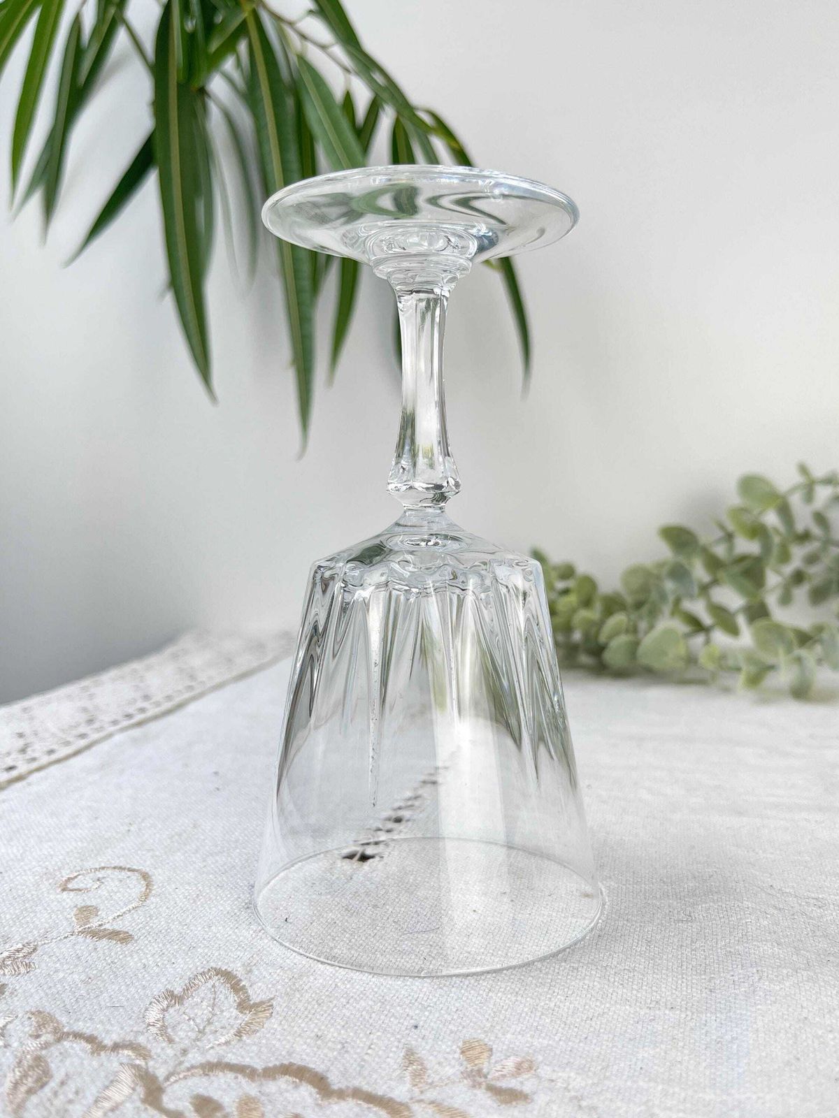 6 Vintage Cristal D'arques Versailles Red Wine Glasses No. 4   Crystal Stemware Made In France   Elegant French Vintage Tableware photo buy