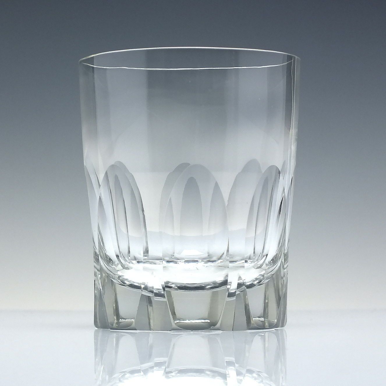 Antique Victorian Whisky Cut Glass Tumbler C1880