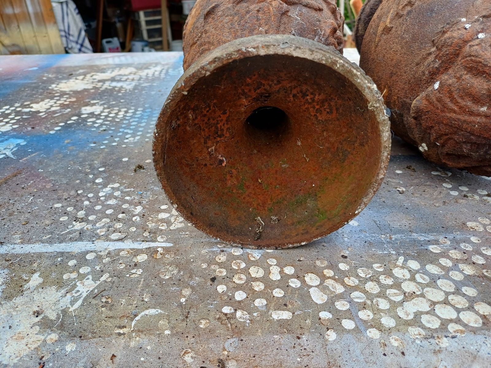 photo for sale Pair Of Cast Iron Fire Pots 1900: Charleville   Mézières