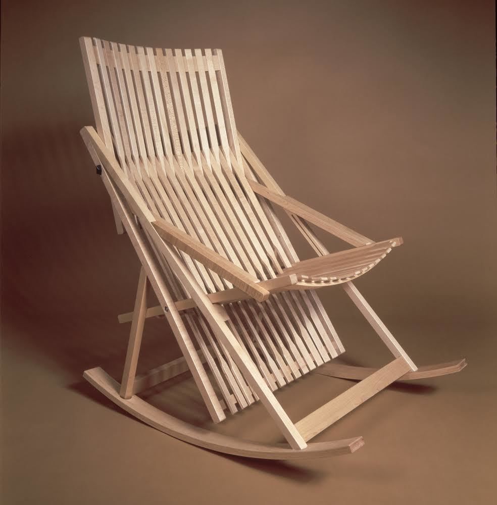 Jean Claude Duboys (1938 1999) Rocking Chairs Maple Model A 3 Circa 1980. Edition Of Time