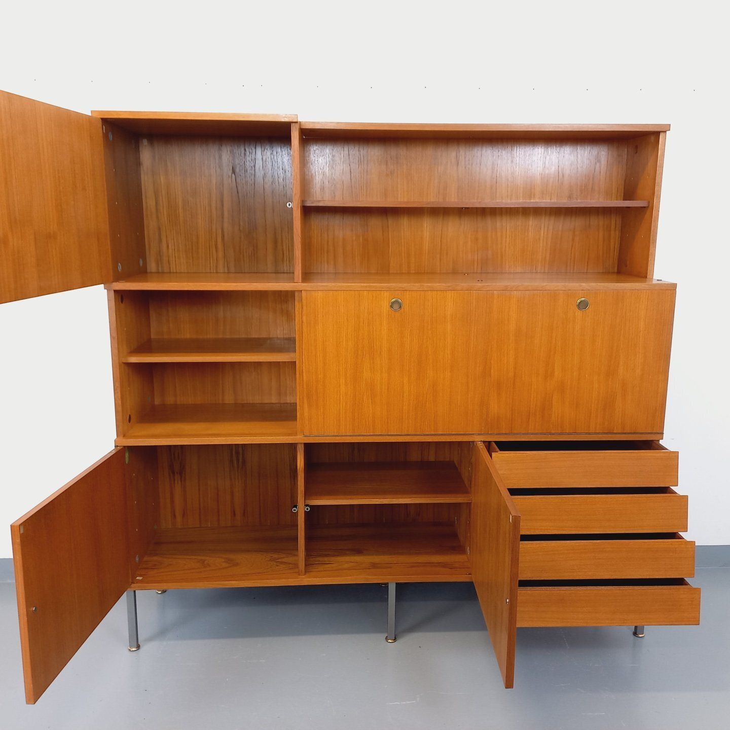 Louis Paolozzi Teak Storage Unit With Secretary photo for sale