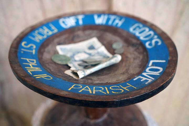 400.0 A Mid 20thc Treen Ecclesiastical Donations Tazza Bowl For The Parish Of St Philip C.1930 50 photo