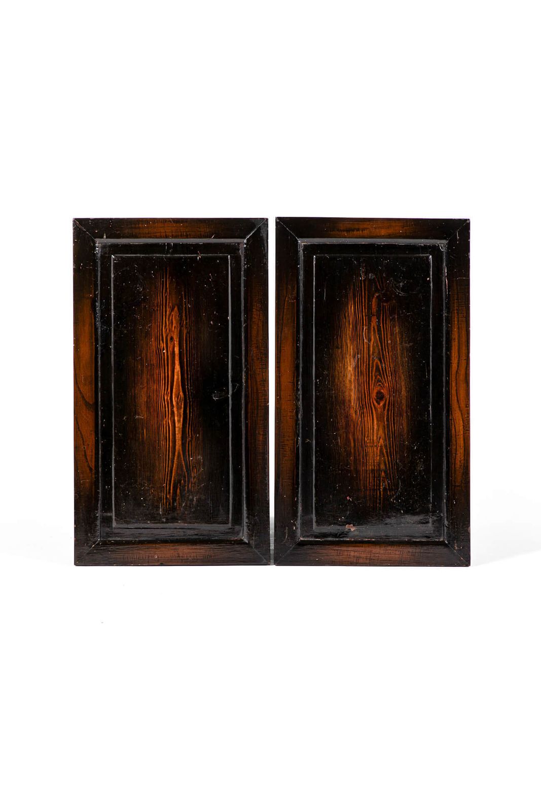 photo furniture Pair Of Elm Chinese Apothecary Cabinets
