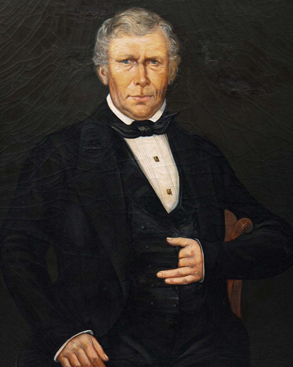 19th Century Portrait Of A Dashing Gentleman In Black photo furniture