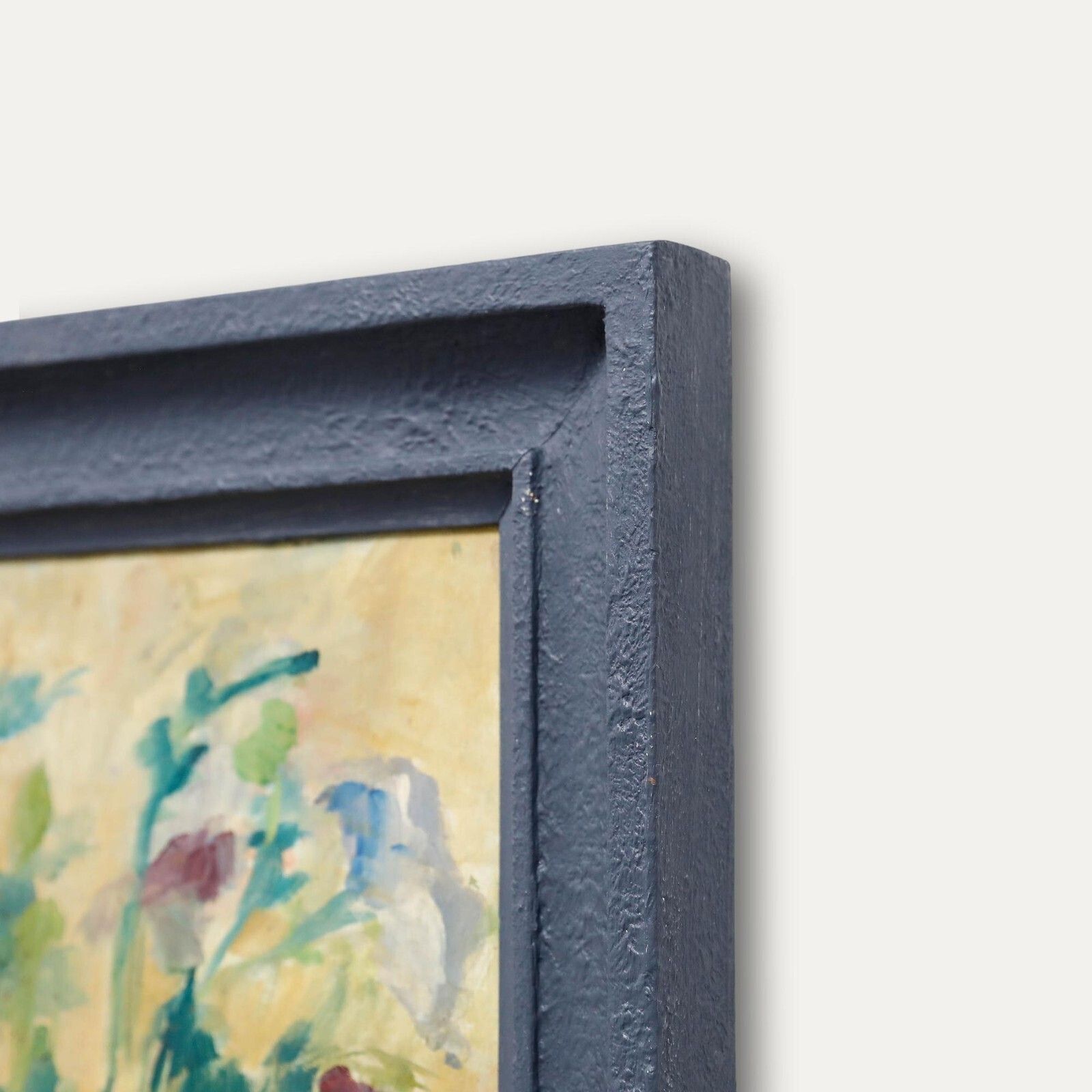 Framed 20th Century Oil   Flowers In A Terracotta Pot photo vinterior