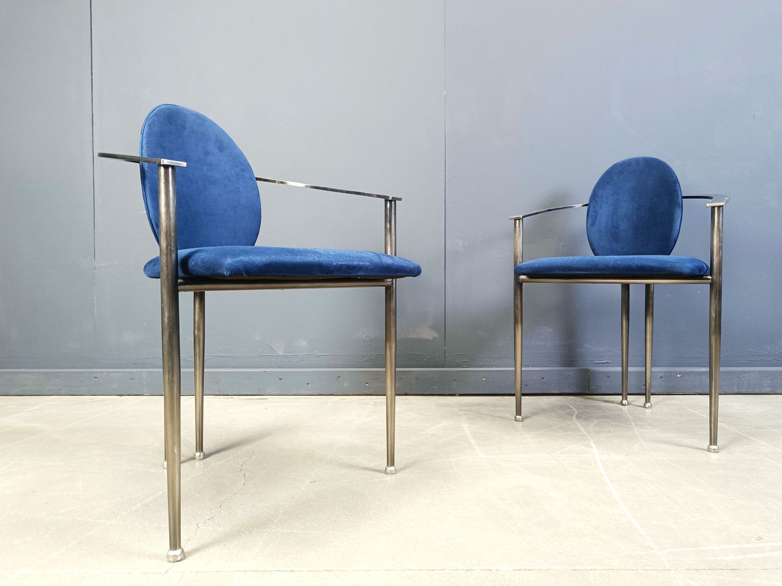 Set Of 6 Postmodern Dining Chairs By Belgochrom, 1980s photo Furniture