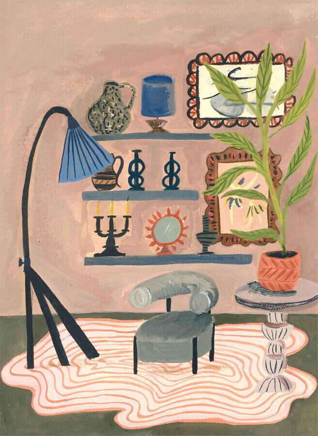 Jemma Jamie   Contemporary Gouache, The Reading Nook