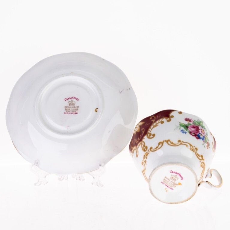 Royal Albert Porcelain Ceramic Floral Teacup With Saucer photo furniture