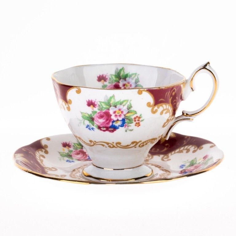 Royal Albert Porcelain Ceramic Floral Teacup With Saucer photo Home Decor