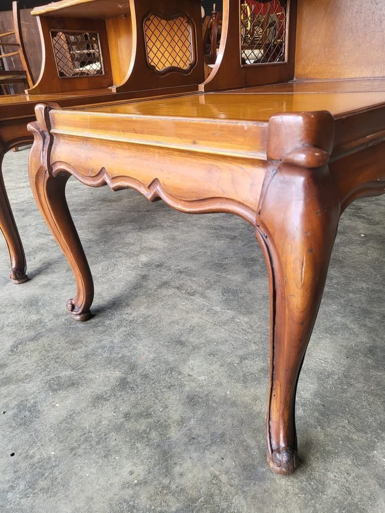 Pair Antique Repro French Side End Sofa Tables Cabriole Legs photo Furniture