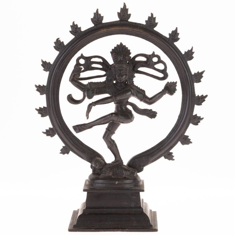 Antique Bronze Hindu God Natarajan Shiva Sculpture Statue