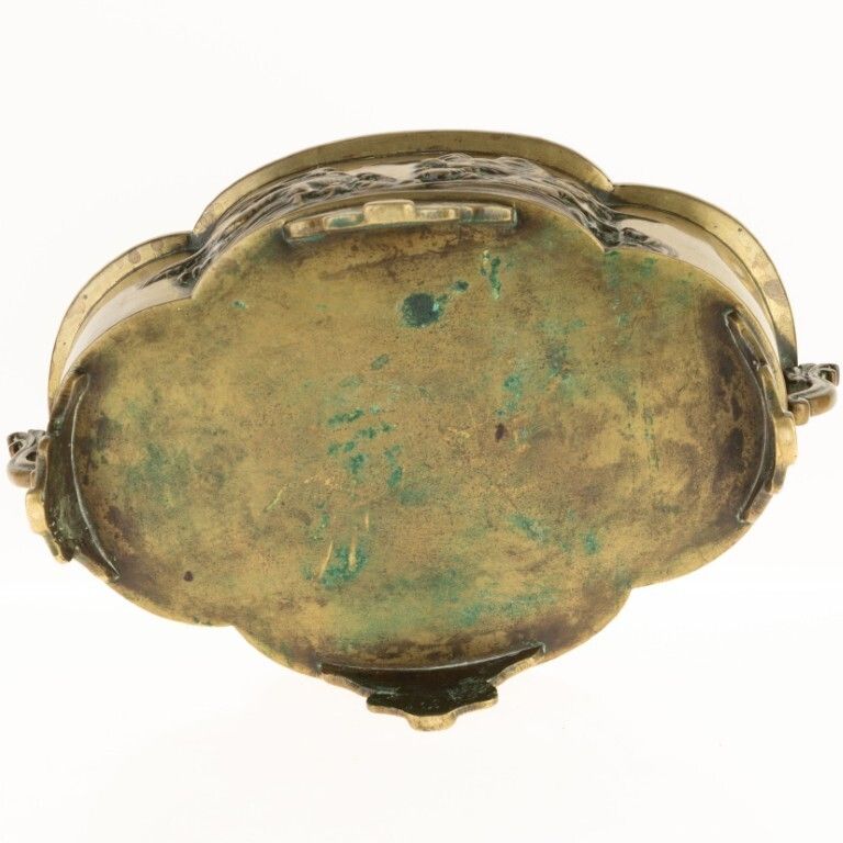 Antique Chinese Brass Dragon Incense Censer 19th Century photo furniture