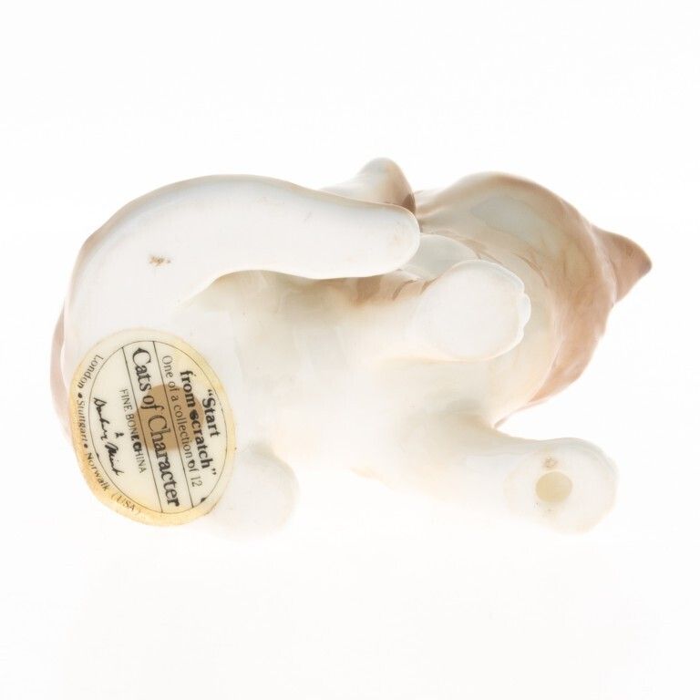 Danbury Mint Hand Painted Porcelain Ceramic Cat Figure photo for sale