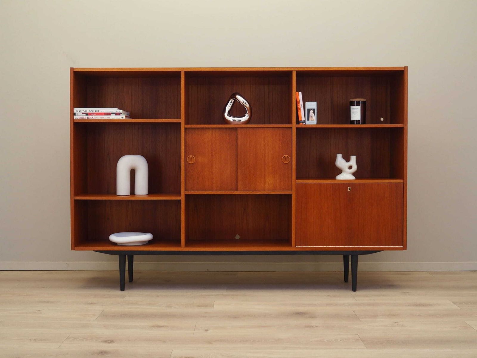 Teak Bookcase, Danish Design, 1970s, Production: Denmark photo furniture